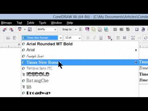 Corel Dye Sub Tips:  Changing The Default Text Style And Size In Corel