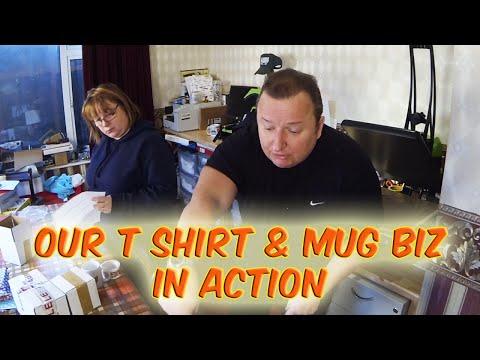 Our T Shirt And Mug Printing Business In Action Working From Home